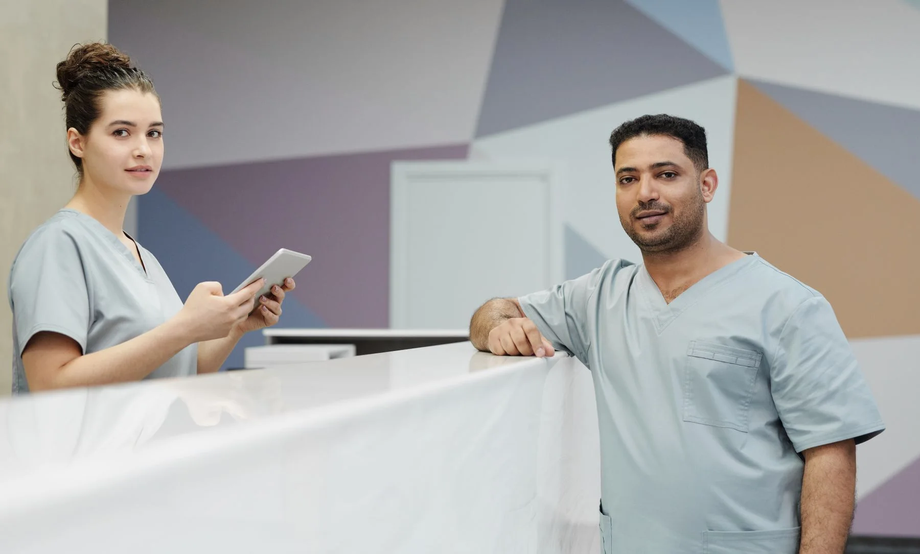 Welcoming dental team